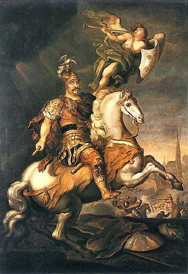 Jerzy Siemiginowski-Eleuter John III Sobieski at the Battle of Vienna. China oil painting art